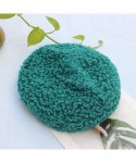 Berets Women Wool Beret Hat French Style Solid Color Sweet Painter Beret Beanie Cap - Green - C3194RE5UTD $16.66