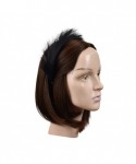 Headbands Feathered Headband - Black - Black - CJ185WE7KQ3 $16.75