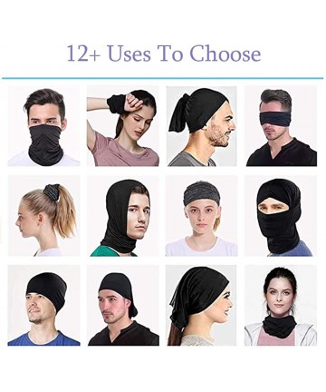 Balaclavas Neck Gaiter Face Mask- Bandana Scarf Fishing Running Face Cover Sun UV Protection for Men Women Black Grey - CK199...