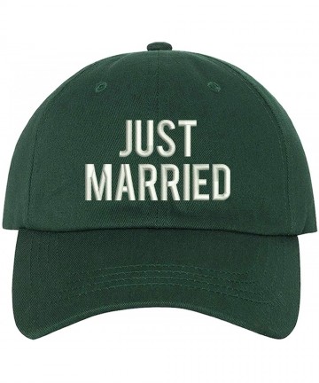 Baseball Caps Just Married Baseball Hat - Bachelor Hats - Groom Honeymoon Caps - Forest Green - C5195WD8802 $24.01