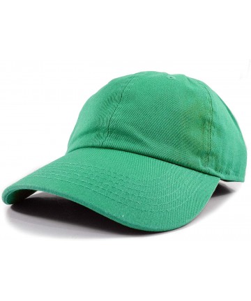Baseball Caps Polo Style Baseball Cap Ball Dad Hat Adjustable Plain Solid Washed Mens Womens Cotton - Kelly Green - CW18W0QIE...