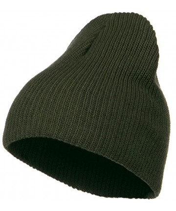 Skullies & Beanies Eco Cotton Ribbed XL Classic Beanie - Olive - CU115EH78AF $29.51