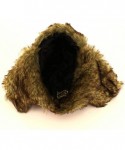 Bomber Hats Trooper Ear Flap Cap w/Faux Fur Lining Hat - Chocolate Brown - CR11I37NPDX $15.74