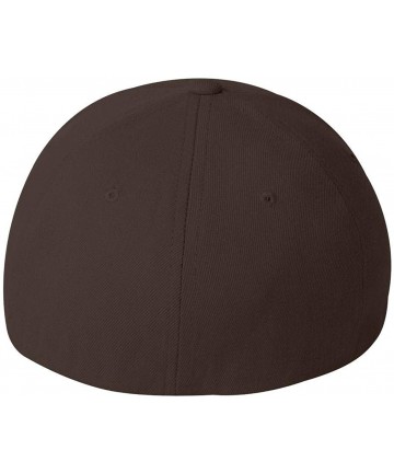 Baseball Caps Flexfit 6477 Wool Blend Cap - Small/Medium (Brown) - CU11NW6IRDD $15.25