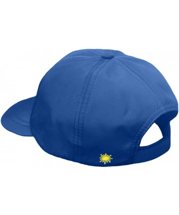 Sun Hats Tactical Cap - Folding Outdoor Hat w/Bag - Travel Military - Blue Microfiber - CT18KLU8230 $20.08