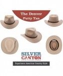 Cowboy Hats Crushable Outback Cowboy Western Wool Hat- Silver Canyon - Putty - C918Z29IYH5 $70.00