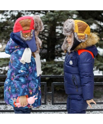 Skullies & Beanies SIGGI Faux Fur Trapper Hat for Men Cotton Warm Ushanka Russian Hunting Hat - 67191_rose - CL18AA2WIIH $33.24