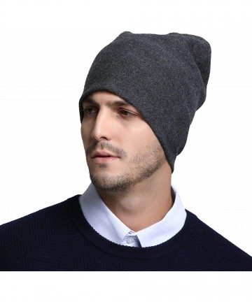Skullies & Beanies Men's 100% Australian Merino Wool Beanie Hat Light Weight Warm Skull Caps Headwear - Grey - C018HYHH6LQ $3...