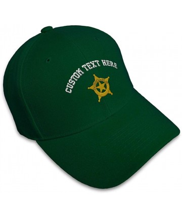Baseball Caps Custom Baseball Cap Constable Police B Embroidery Dad Hats for Men & Women - Forest Green - C518SCG0L73 $18.60
