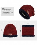 Rain Hats Two-Piece Knit Windproof Cap Winter Beanie Hat Scarf Set Warm Thicking Hat Skull Caps for Men Women Fashion - CP193...