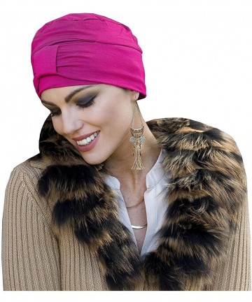 Skullies & Beanies Ellie Chemo Cap for Women with Hairloss - Bamboo Chemo hat for Alopecia - Cancer Headwear for Women - Pink...