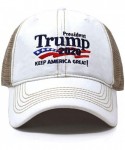 Baseball Caps Trump 2020 Keep America Great Campaign Embroidered US Hat Baseball Trucker Cap New TC101 TC102 - Tc101 White - ...