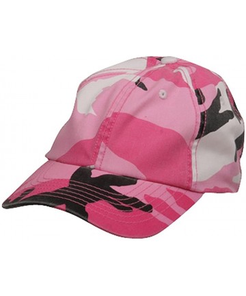 Baseball Caps Enzyme Washed Camo Cap - Pink - CJ111GHZVKH $27.62