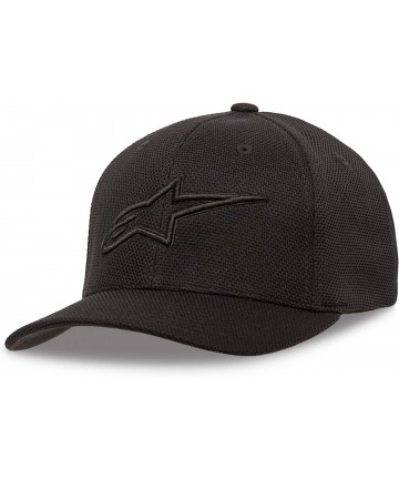 Baseball Caps Men's Logo Flexfit Mock Mesh Hat Curved Bill - Ageless Mock Mesh Hat Black/Black - C418HG0ETAH $38.00