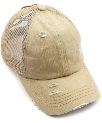 Baseball Caps Exclusives Hatsandscarf Distressed Adjustable - A Elastic Band-khaki - C1194RQO8IZ $20.54