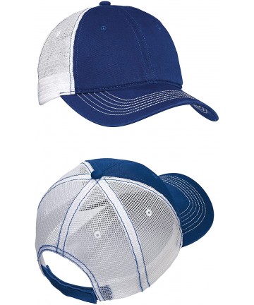 Baseball Caps Custom Embroidered Baseball Golf Trucker Snapback Camo Hat - Monogrammed Cap --Royal/ White - CO18E4YX38G $23.35