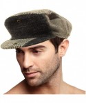 Newsboy Caps Men's Winter 100% Soft Wool Patch Flat Ivy Driver Golf Cabby Cap Hat - Brown - CC188K3I4N8 $26.07