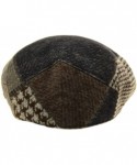 Newsboy Caps Men's Winter 100% Soft Wool Patch Flat Ivy Driver Golf Cabby Cap Hat - Brown - CC188K3I4N8 $26.07