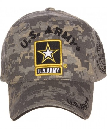 Baseball Caps US Army Official License Structured Front Side Back and Visor Embroidered Hat Cap - Gold Star Dig Camo - CE12E1...