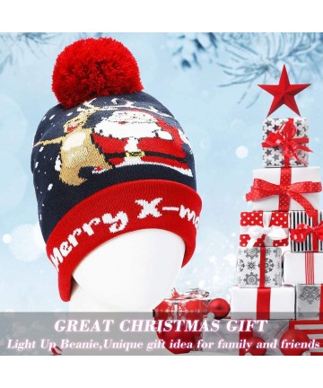 Skullies & Beanies LED Light Up Beanie Hat Christmas Cap for Women Children- Party- Bar - Multicolor-024 - CV18WIDRN4X $20.24