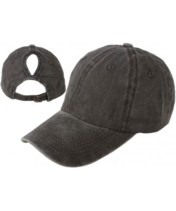 Baseball Caps Ponytail Baseball Cap Hat Ponycaps Messy Ponytail Adjustable Outdoor Cap Trucker Dad Hat for Women Men - C418NM...