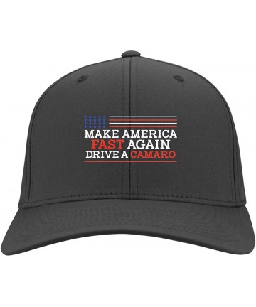 Baseball Caps Men's MAGA Drive a Camaro Hat - Charcoal - CO18NTIHHWM $37.71