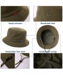 Bucket Hats Packable Bucket for Women Men with String Sun Hat SPF 50 Fishing Summer Beach Travel Cap 56-60cm - Black_00711 - ...