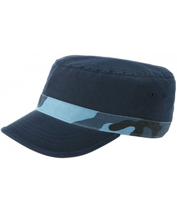Baseball Caps Enzyme Washed Twill Army Cap - Navy - CL110JY83XP $13.39