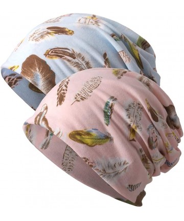 Skullies & Beanies Women's Slouchy Beanie Chemo Hat Baggy Sleep Cap Infinity Scarf - 2 Pack-a - C518TR6SXAZ $16.20