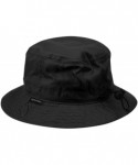 Rain Hats Waterproof Bucket Rain Hat in Nylon - Black - CI18DZAH2D4 $24.65