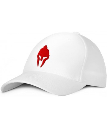 Baseball Caps Spartan Warrior Molon Labe Military Baseball Hat - White/Red - C512JA7BKYT $29.72