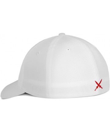Baseball Caps Spartan Warrior Molon Labe Military Baseball Hat - White/Red - C512JA7BKYT $29.72