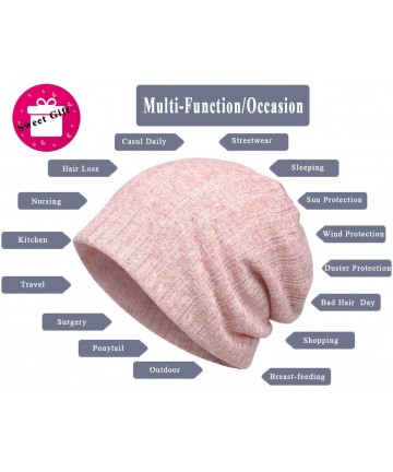 Skullies & Beanies Cancer Hats for Women- Sleep Cap Turban Solid Breathable Chemo Beanie Turban Headwear - CH1989Z53HY $14.08