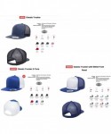 Baseball Caps Custom Trucker Flatbill Hat Yupoong 6006 Embroidered Your Text Snapback - Carolina Blue/White/Carolina Blue - C...