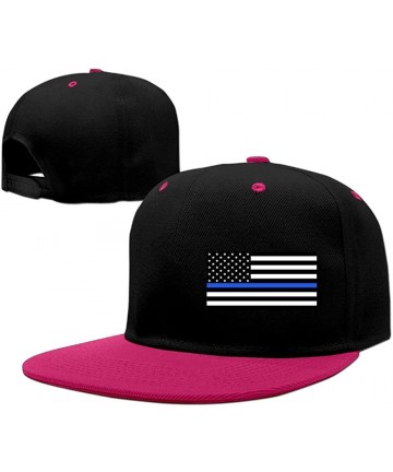 Sun Hats Men&women Support The Police Thin Blue Line American Flag Tour Snapback Cap Adjustable - Pink - CP189WA3YOD $26.24