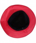 Bucket Hats Women's Bucket Hat with Large Belt Adjuster - Red - C518K2WCCQU $29.49