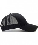 Baseball Caps Personalized Snapback Trucker Hats Custom Unisex Mesh Outdoors Baseball Caps - Black-1 - CG18QZ3SL2I $14.97