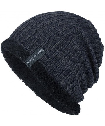 Berets Unisex Knit Cap Hedging Head Hat Beanie Cap Warm Outdoor Fashion Beret - Navy - C018I9KXLTG $10.90