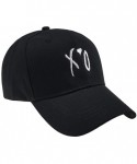 Baseball Caps XO Letter Embroidred Baseball Hat Red Love Cap Unisex Adjustbale Strapback Dad Hat - Black - CS18T43ZIQ7 $19.25