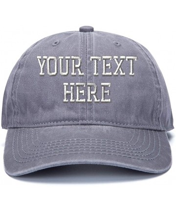 Baseball Caps Custom Embroidered Adjustable Embroidery Baseball Cowboy Caps Men Women Text Gift - Gray1 - CR18H84INH5 $23.11