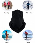 Balaclavas 2 Pieces Neck Warmer Neck Gaiter Windproof Scarf Mask for Winter Outdoor Sports - Black - CH18Z0ECKL7 $20.34