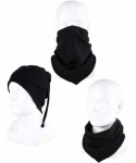 Balaclavas 2 Pieces Neck Warmer Neck Gaiter Windproof Scarf Mask for Winter Outdoor Sports - Black - CH18Z0ECKL7 $20.34