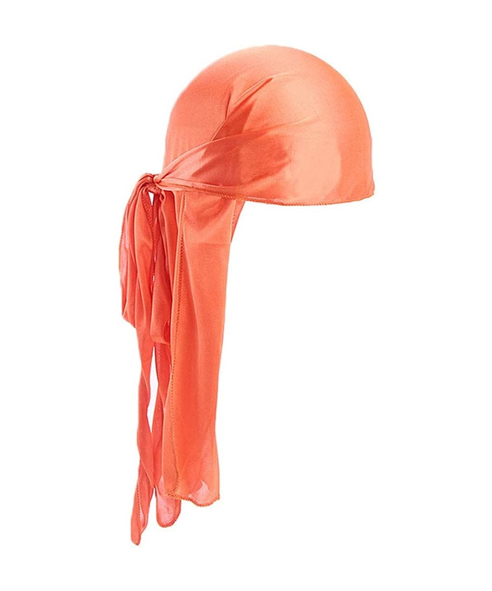 Sun Hats Unisex Silk Polyester Bandanna hat Sun hat- durag rag tailband Headgear Gift Trend Hair Band - Orange - CA18QOK6GRN ...