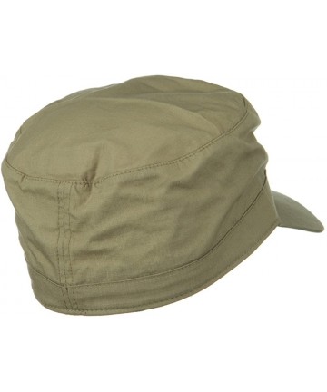 Baseball Caps Big Size Fitted Cotton Ripstop Military Army Cap - Khaki - C511673KE7Z $28.10