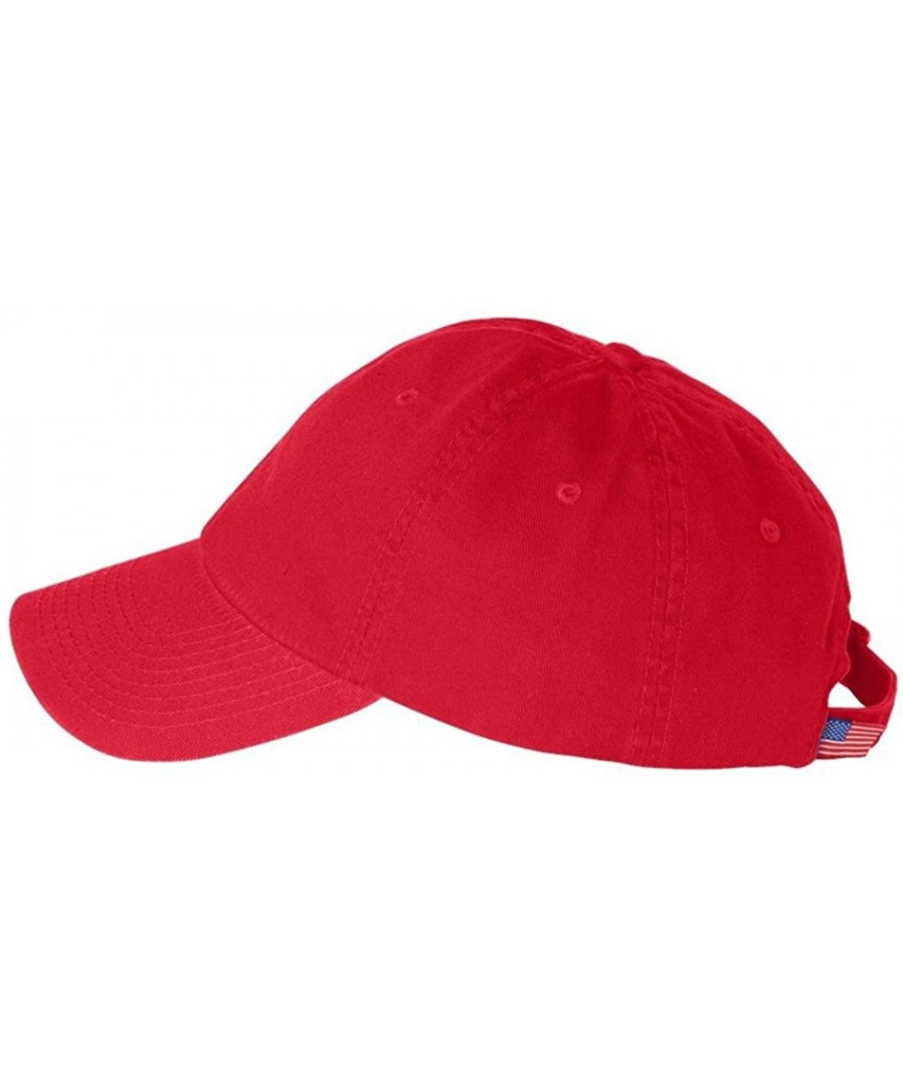 Baseball Caps Washed Chino Twill Unconstructed Cap - Red - CF1166BXQD7 $16.91