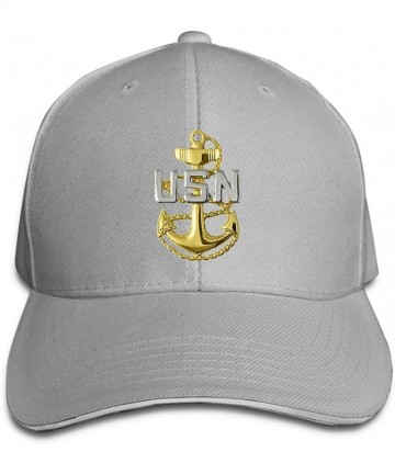Baseball Caps US Navy Chief Petty Officer Unisex Hats Trucker Hats Dad Baseball Hats Driver Cap - Gray - CL18KA8TUKQ $24.81