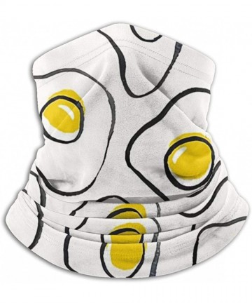 Balaclavas Neck Gaiter Headwear Face Sun Mask Magic Scarf Bandana Balaclava - Omelette Black Yellow - CM1979MHR6H $24.55