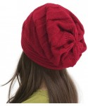 Skullies & Beanies Women Hat- Women Fashion Winter Warm Hat Girls Crochet Wool Knit Beanie Warm Caps - ❤️red - CF18AI883GE $1...