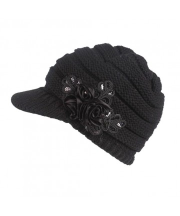 Skullies & Beanies Women Hat-Fashion Women Hats For Winter Beanies Knitted Hats Girls' Rabbit Cap (❤️Black) - ❤️black - CY188...