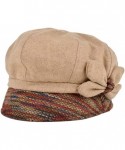 Bucket Hats Women Knitted Warm Cloche Fedora Brim Bowler Hat Slouchy Cap - Tawny(2) - C812OB7BU21 $18.80